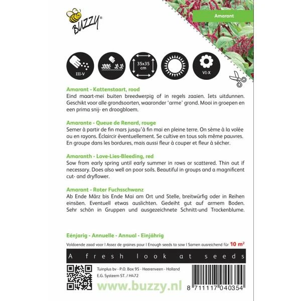 Kattenstaartamarant - Amaranthus Caudatus 2 Kattenstaartamarant - Amaranthus Caudatus - Afbeelding 2