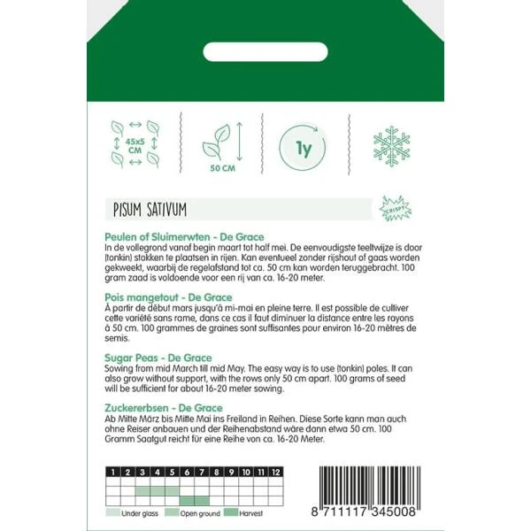 Peulen Of Sluimererwten De Grace 100 G 2 Peulen Of Sluimererwten De Grace 100 G - Afbeelding 2