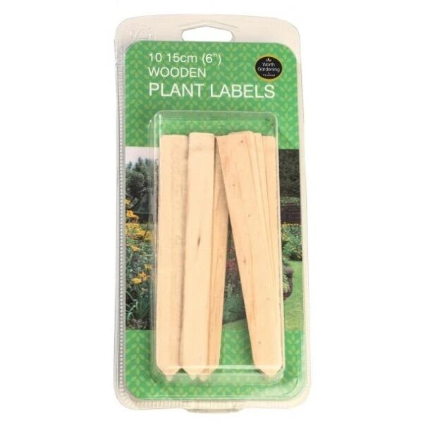 Plantenlabels Hout - 15 Cm - Set Van 10 Stuks 1 Plantenlabels Hout - 15 Cm - Set Van 10 Stuks