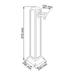 Waterzuil Met Kraan En Aansluiting - Zwart -Cramer Verkoop waterzuil zwart 1549709948 4 600